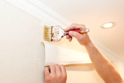 Pose de papier peint à Truyes — revêtements muraux et toiles de verre